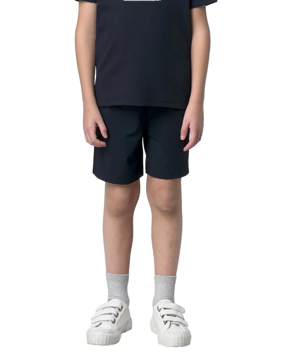 K-WAY Bermuda K-WAY bambino K7152BW P. NESILIER TRAVEL Blu regolabile coulisse tasche logo K7152BW K89