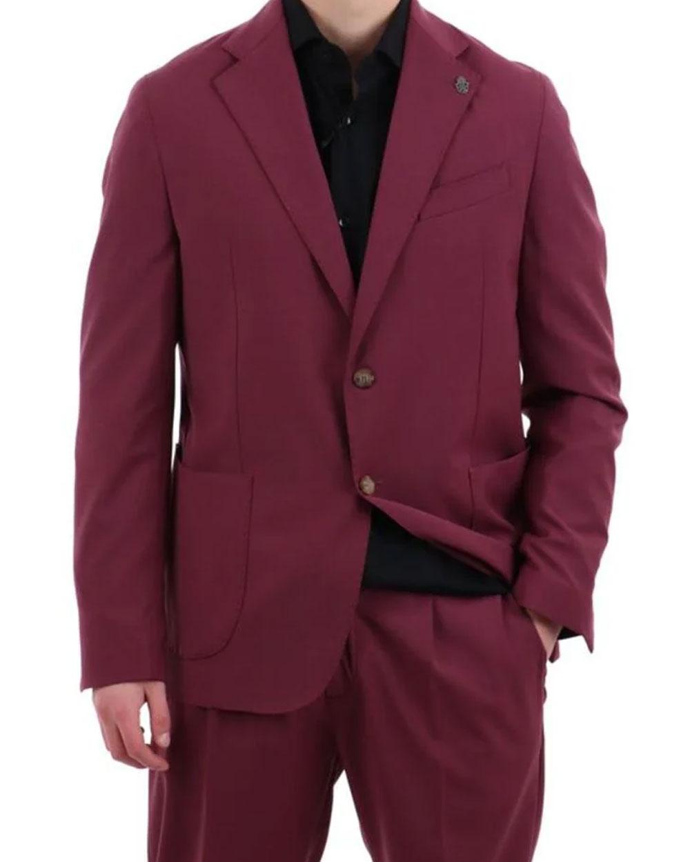 DANIELE ALESSANDRINI Giacca Daniele Alessandrini uomo DUGM0006PL0072 bordeaux monopetto <BR/><BR/> DUGM0006PL0072 5003
