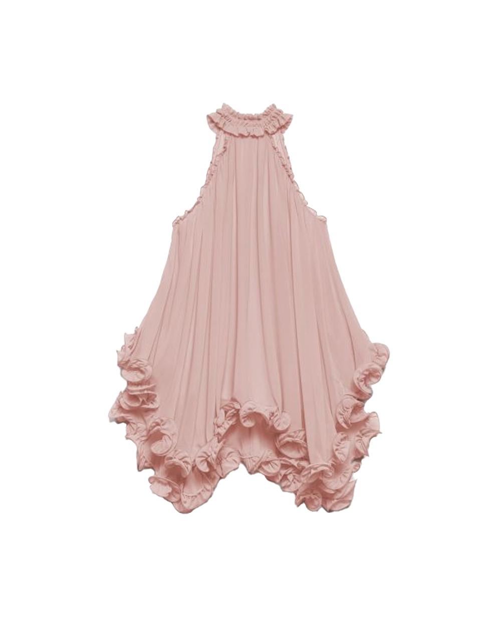 ANIYE BY Abito ANIYE BY TESSA donna 185216 Cipria maniche lunghe collo al'americana 185216 02486