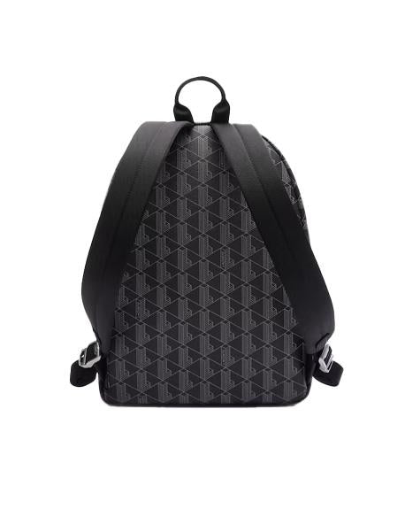 LACOSTE Zaino Lacoste uomo Monogram Noir Gris NH3649LX Nero tasca anteriore con zip due tasche di rete chiusura con zip manici spallacci NH3649LX H45