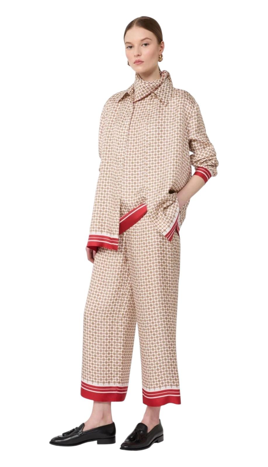 STUDIO Camicia Studio donna 2616191011600 001 Tenuta in seta stampata Rosso<BR/> 2616191011600 001