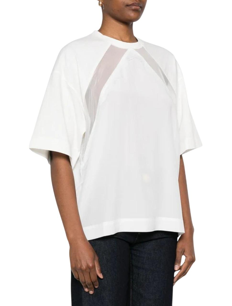PINKO T-shirt Pinko donna 16292A335 Z05 Stephanie con inserti in pizzo Bianco<BR/> 16292A335 Z05