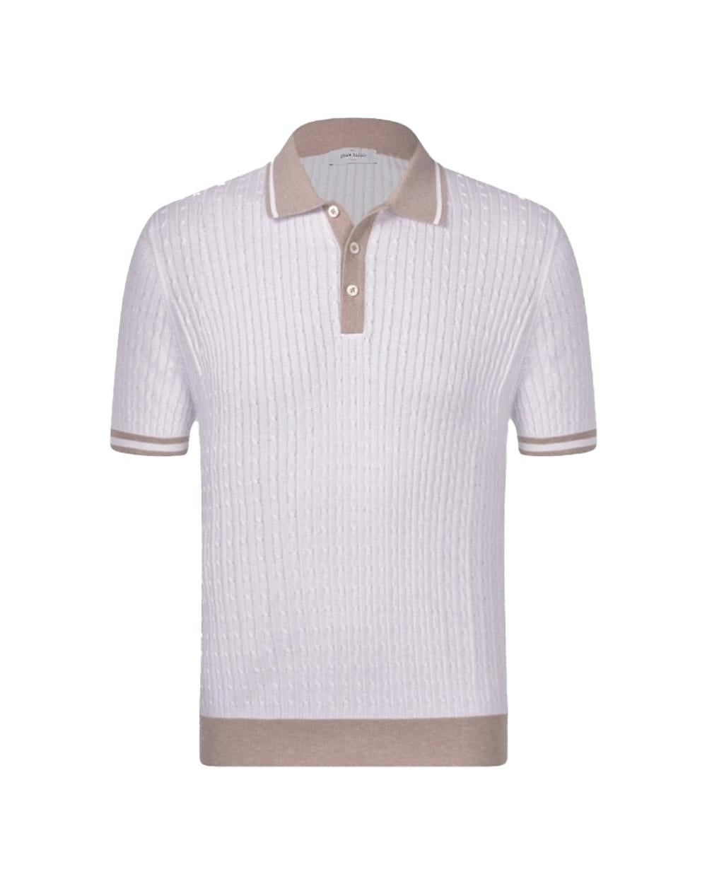 GRAN SASSO Polo GRAN SASSO uomo 5711320625 Bianca lavorazione a trecce regular fi cotone 5711320625 002