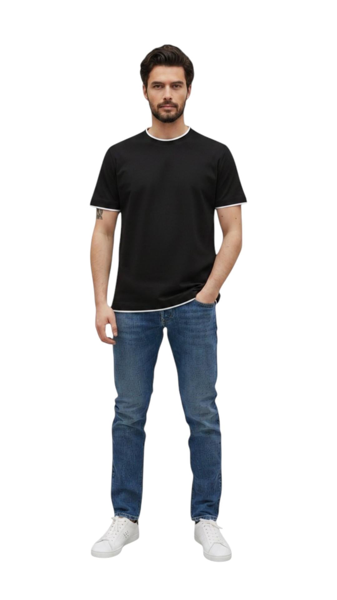DONDUP T-shirt DONDUP uomo US366 JF0271UXXX 999 Nero US366JF0271UXXX 999