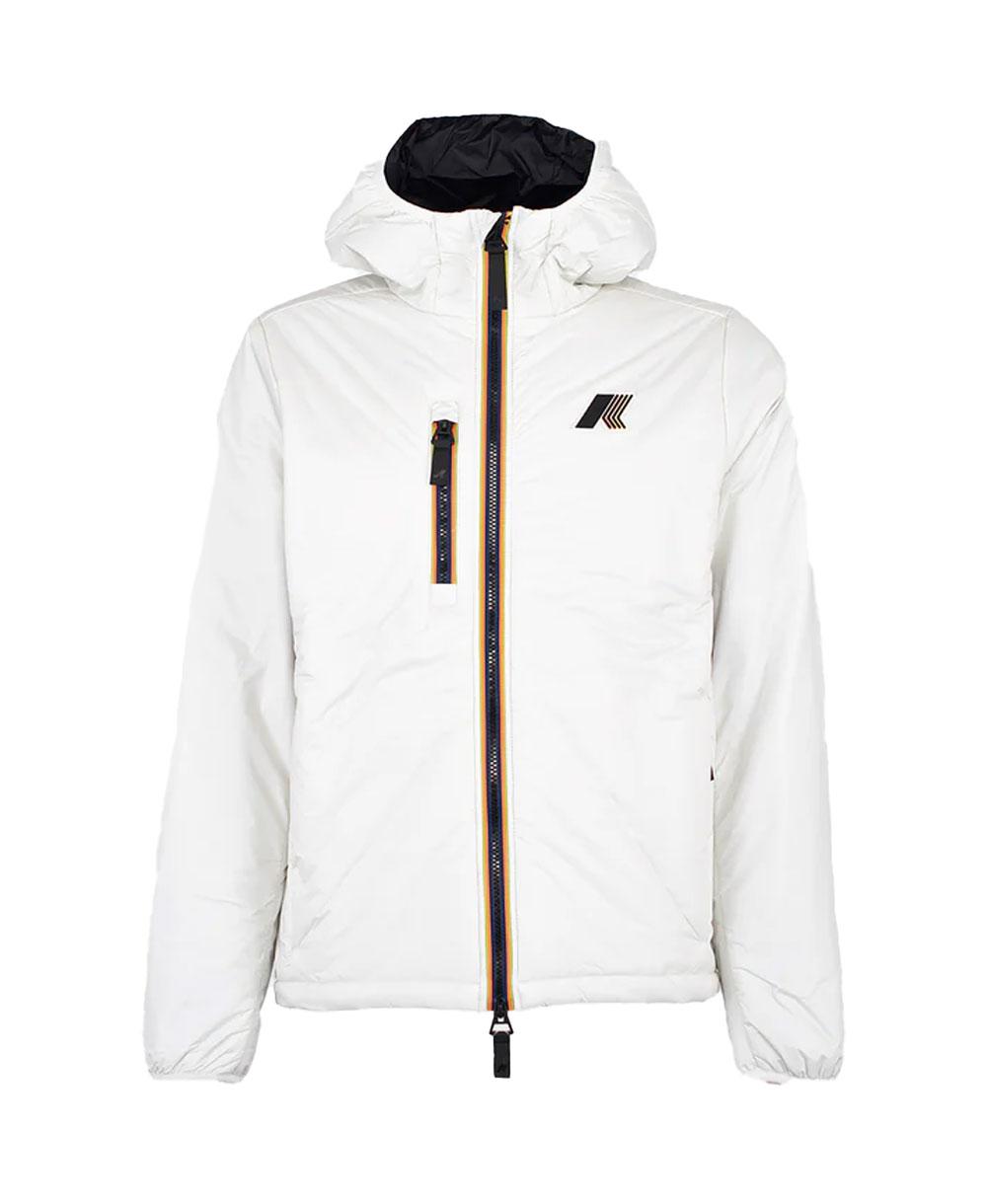 K-WAY Giubbino K-way uomo Annecy K31337W bianco antigoccia logo <BR/> K31337W X42