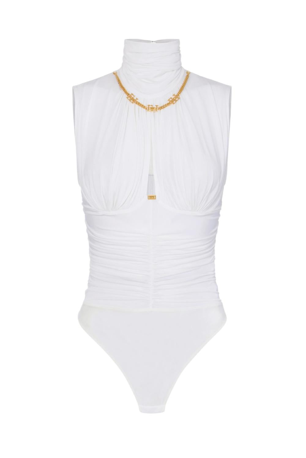 ELISABETTA FRANCHI Body Elisabetta Franchi donna BO01661E2360 Continuativa Avorio<BR/> BO01661E2 360