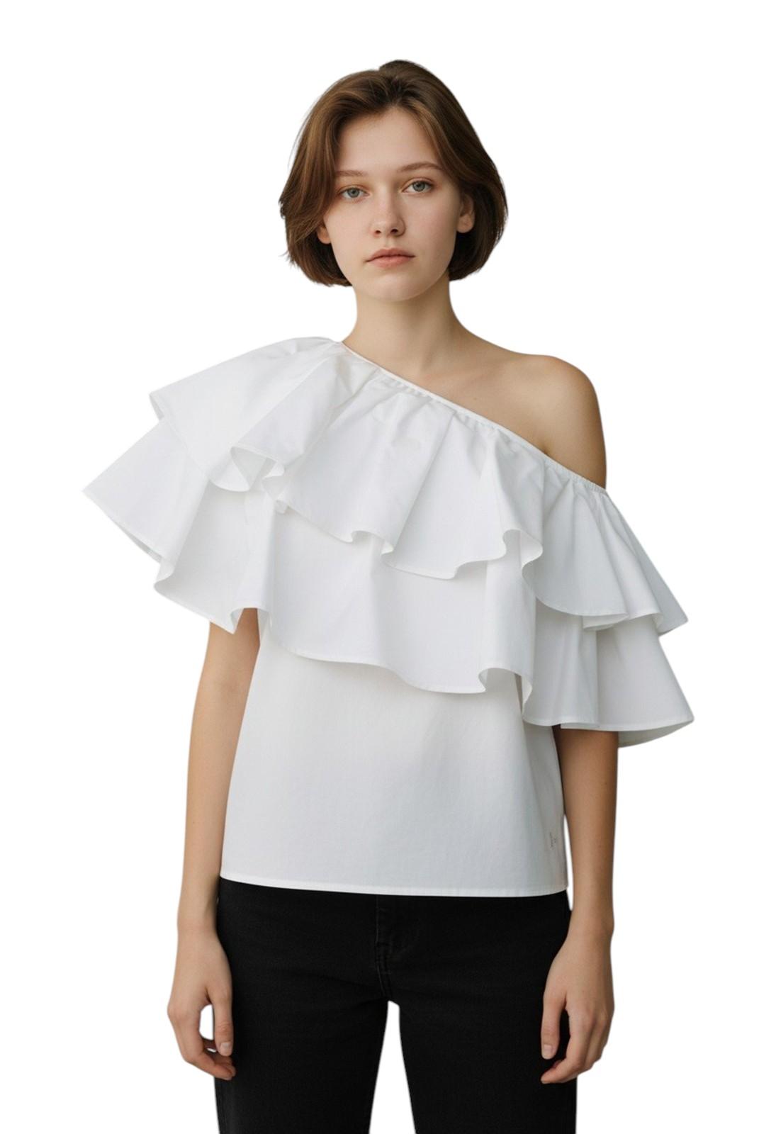 STUDIO Top Studio donna 2616941014600 001 Orca couture in jersey di cotone Bianco<BR/> 2616941014600 001