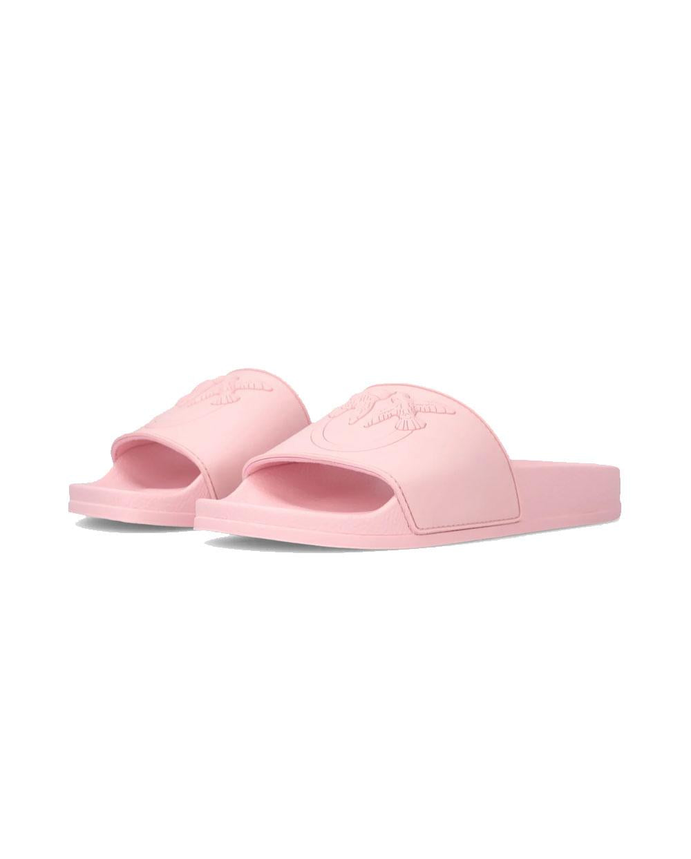 PINKO Ciabatta Pinko donna SS0093E027 Dilly rosa gomma maxi logo love birds<BR/><BR/> SS0093E027 N17