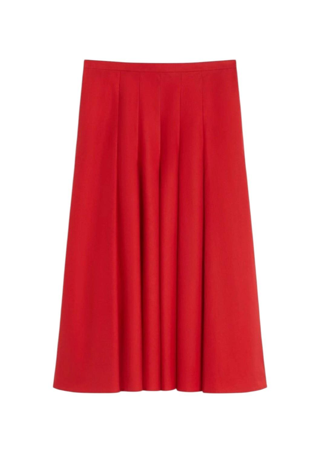 STUDIO Gonna Studio donna 2616101021600 003 Volume a pieghe in cotone Rosso<BR/> 2616101021600 003
