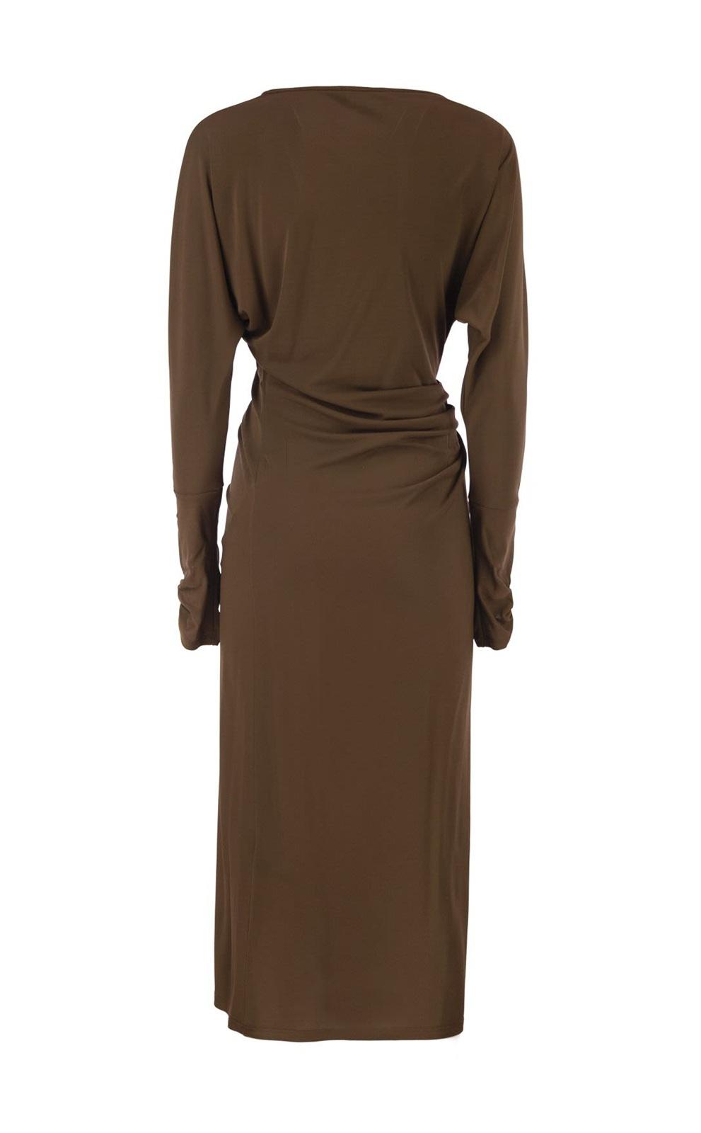 STUDIO Abito Studio donna 2616621022600 002 Salvo midi in jersey Marrone<BR/> 2616621022600 002