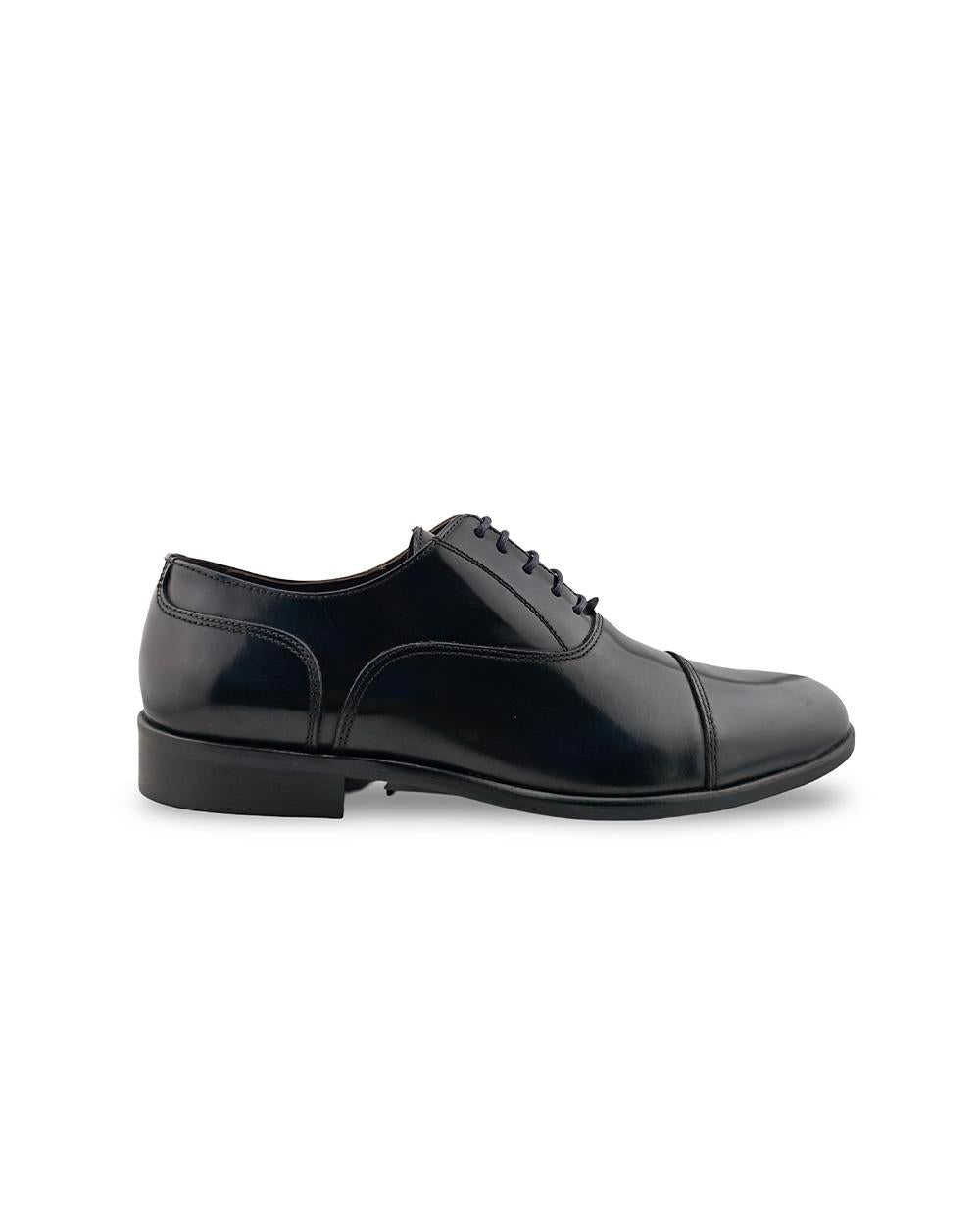 DANIELE ALESSANDRINI Scarpe DANIELE ALESSANDRINI uomo DUEF0003 Blu oxford pelle punta stondata cinque coppie lacci sottili<BR/> DUEF0003 7001