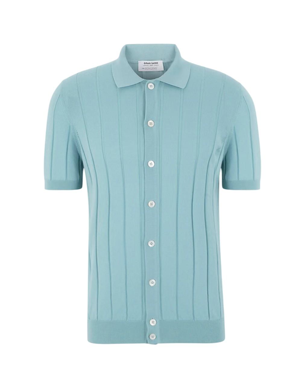 GRAN SASSO Maglia Gran Sasso uomo 5714320634 128 Fresh Cotton a coste Verde acqua<BR/> 5714320634 128