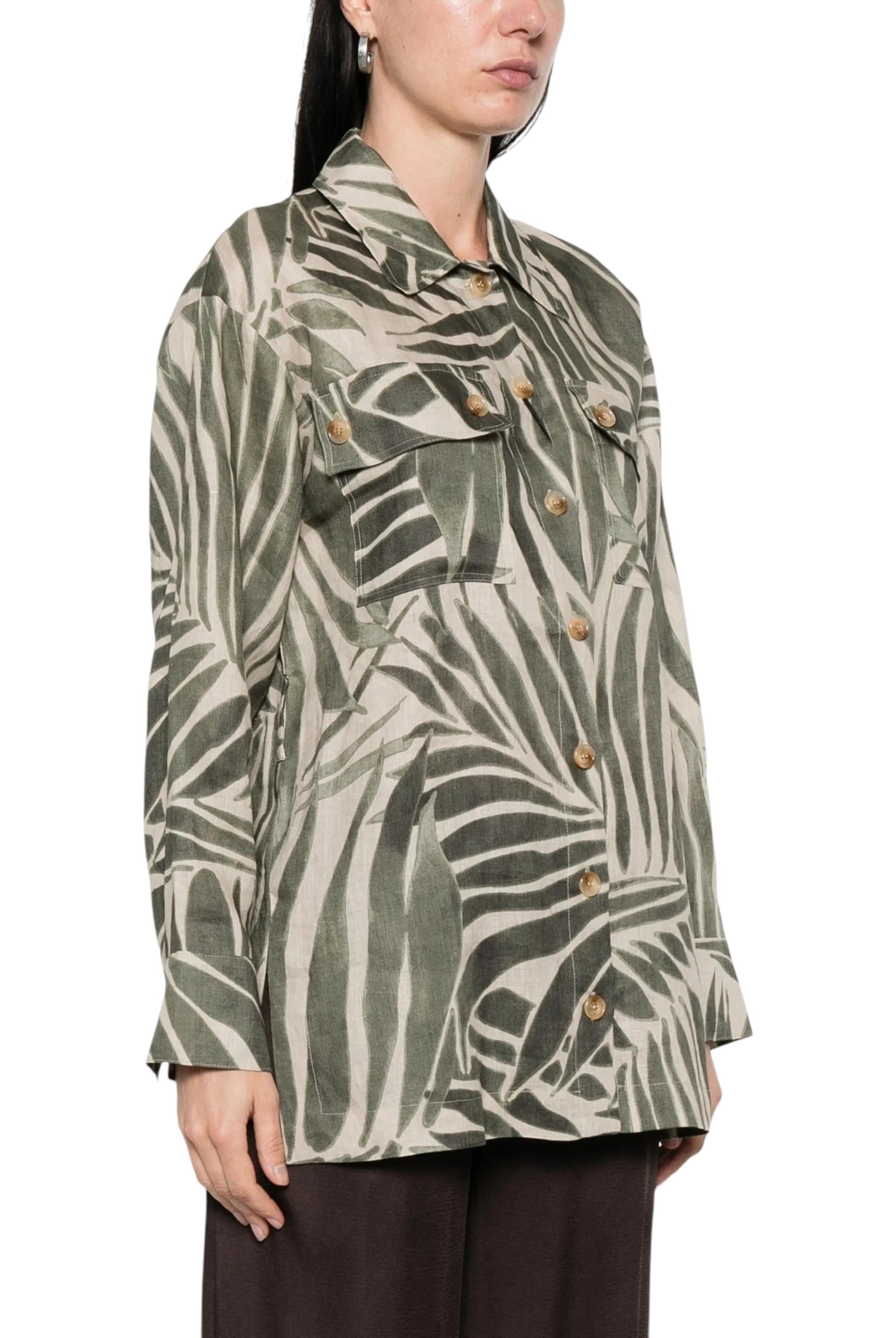 PENNYBLACK Camicia Pennyblack donna 2611111283200 009 Fico fantasia foglie Verde <BR/> 2611111283200 009