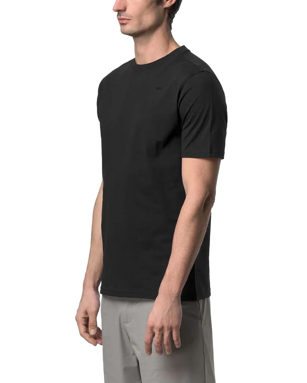 K-WAY T-shirt K-WAY uomo K81489W ODOM JERSEY MICRO LETTERING SLIM Nero jersey otone girocollo costine K81489W USY