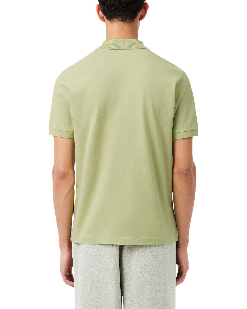 LACOSTE Polo LACOSTE uomo L1212 Verde taglio classico bottoni costine L1212 UYB