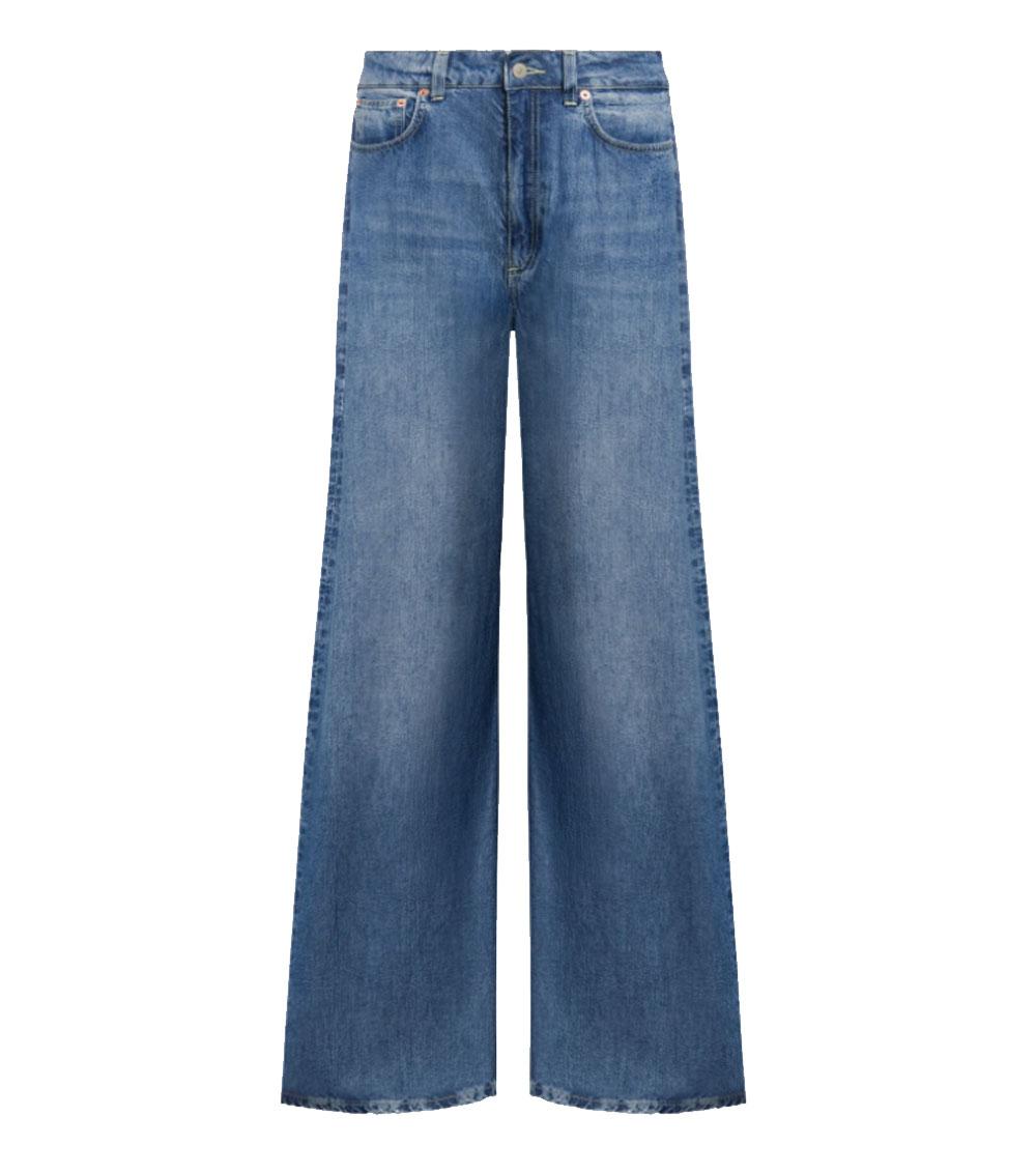 DONDUP Jeans Dondup donna DP828DF0266D Beatrix blu wide leg fisso lyocell DP828DF0266D 800