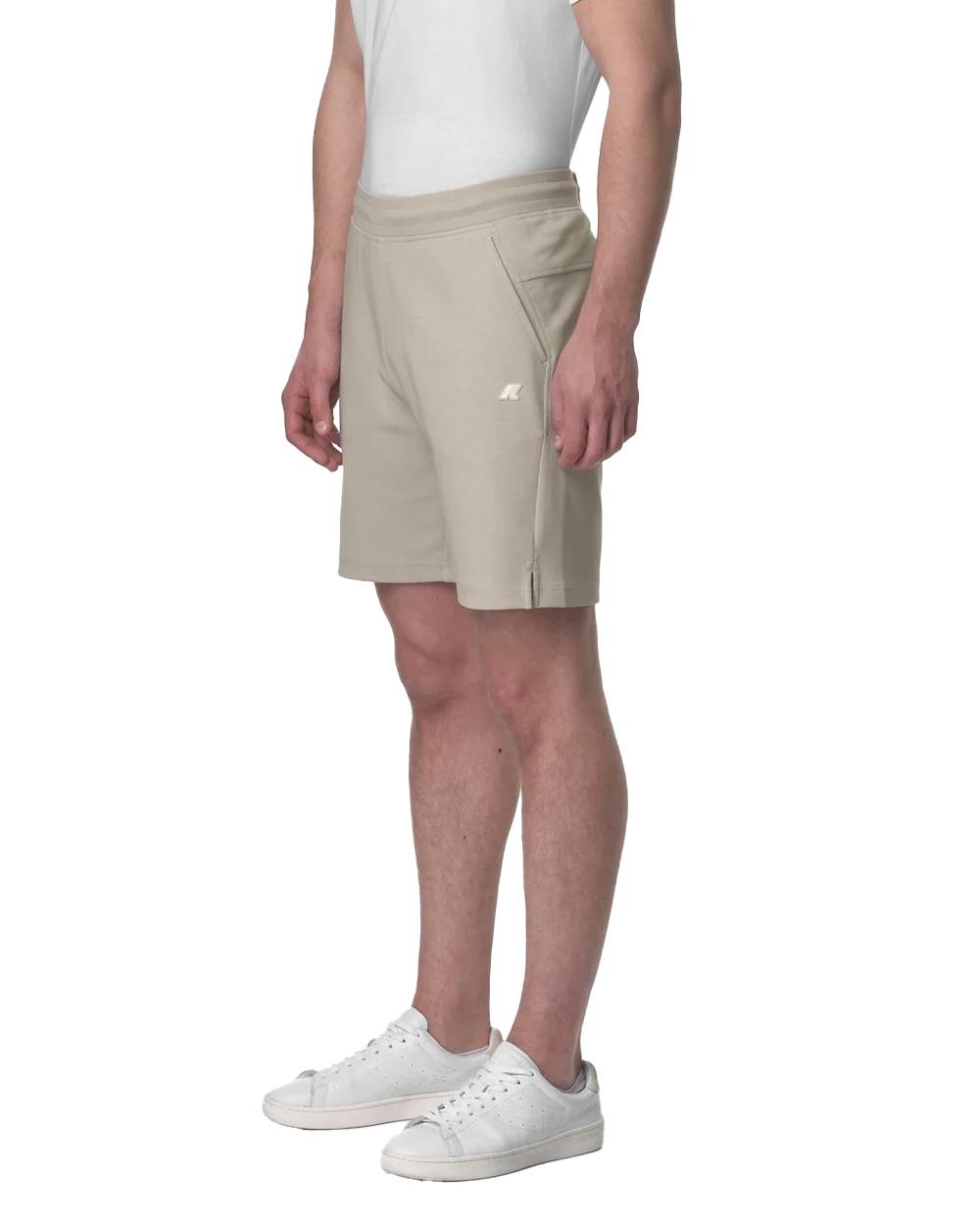 K-WAY Bermuda K-WAY uomo K2122XW KENY INTERLOCK Beige fitting regolare tasche elastico K2122XW 634