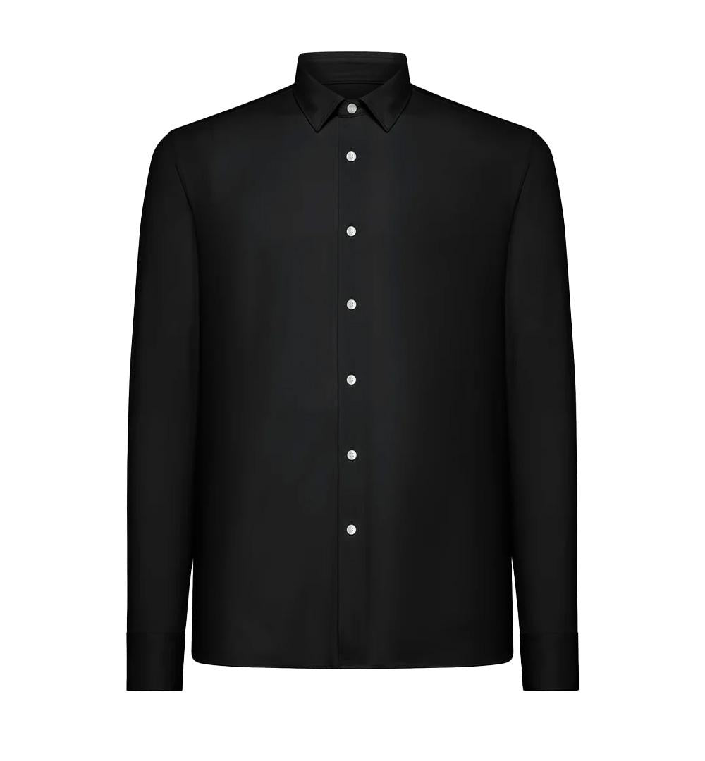 RRD Camicia Rrd Oxford Open Shirt uomo 25252 Nera monocroma slim cravatta antipiega traspirante 25252 10