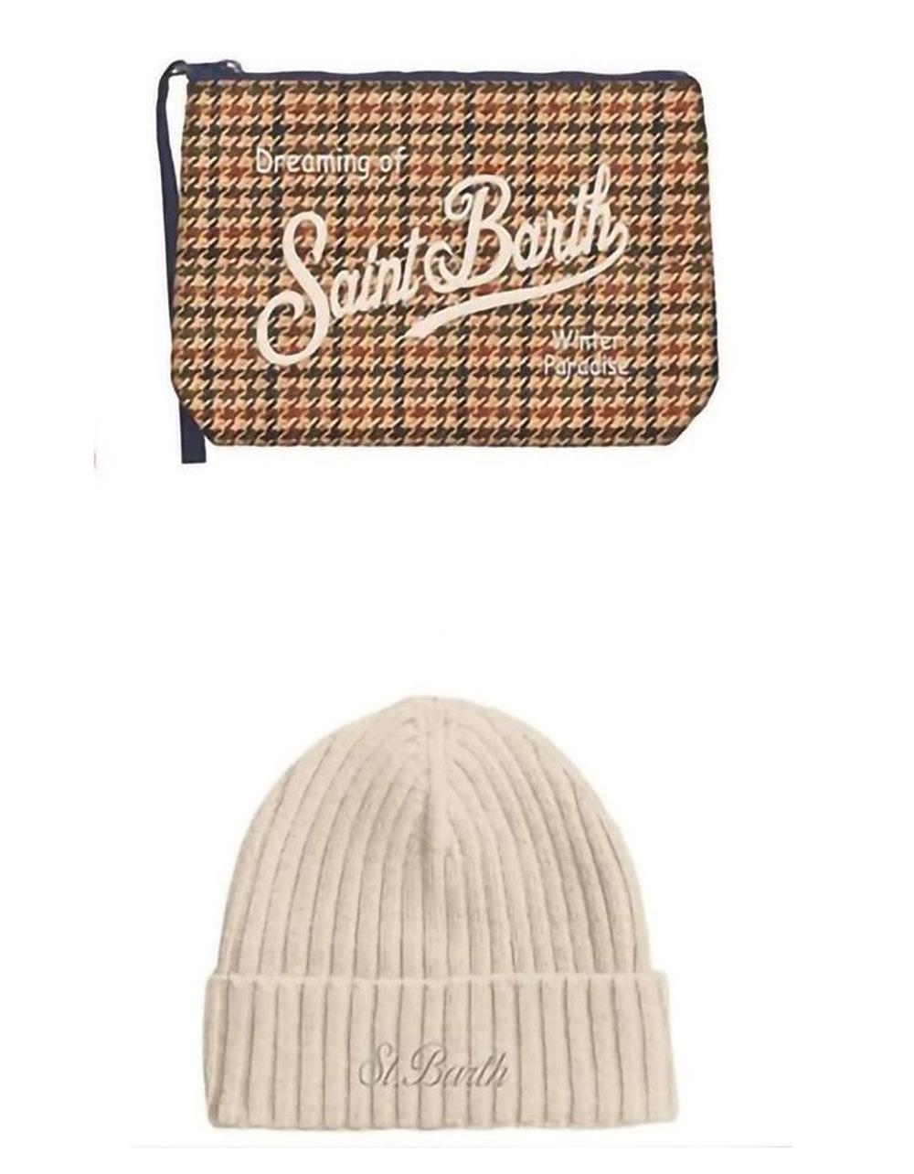 MC2 SAINT BARTH Christmas Box Mc2 Saint Barth uomo beige fantasia pochette cappello<BR/> BOX0022TEX000103243I 5110
