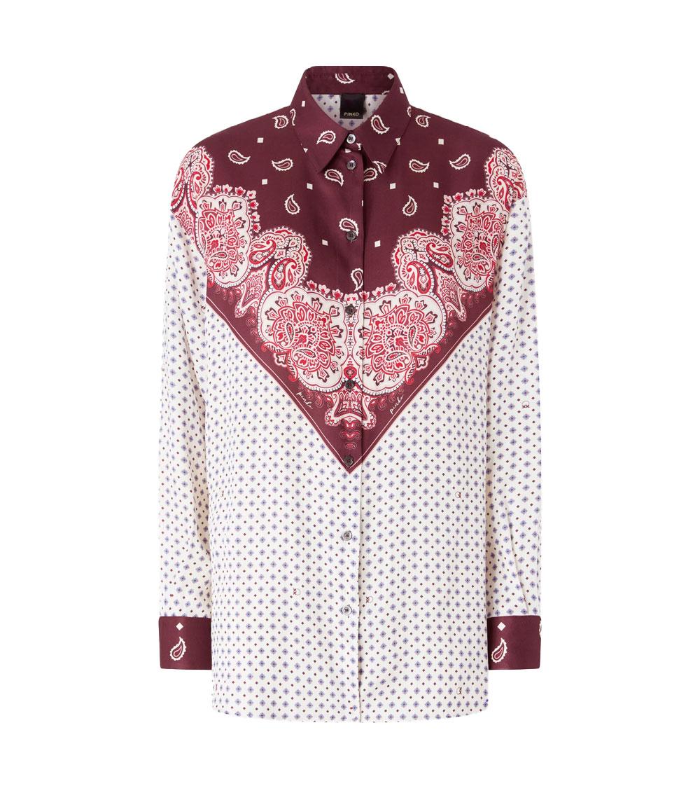 PINKO Camicia donna Pinko 106202A31K Cher fantasia cravatteria e stampa piazzata<BR/> 106202A31K YR1
