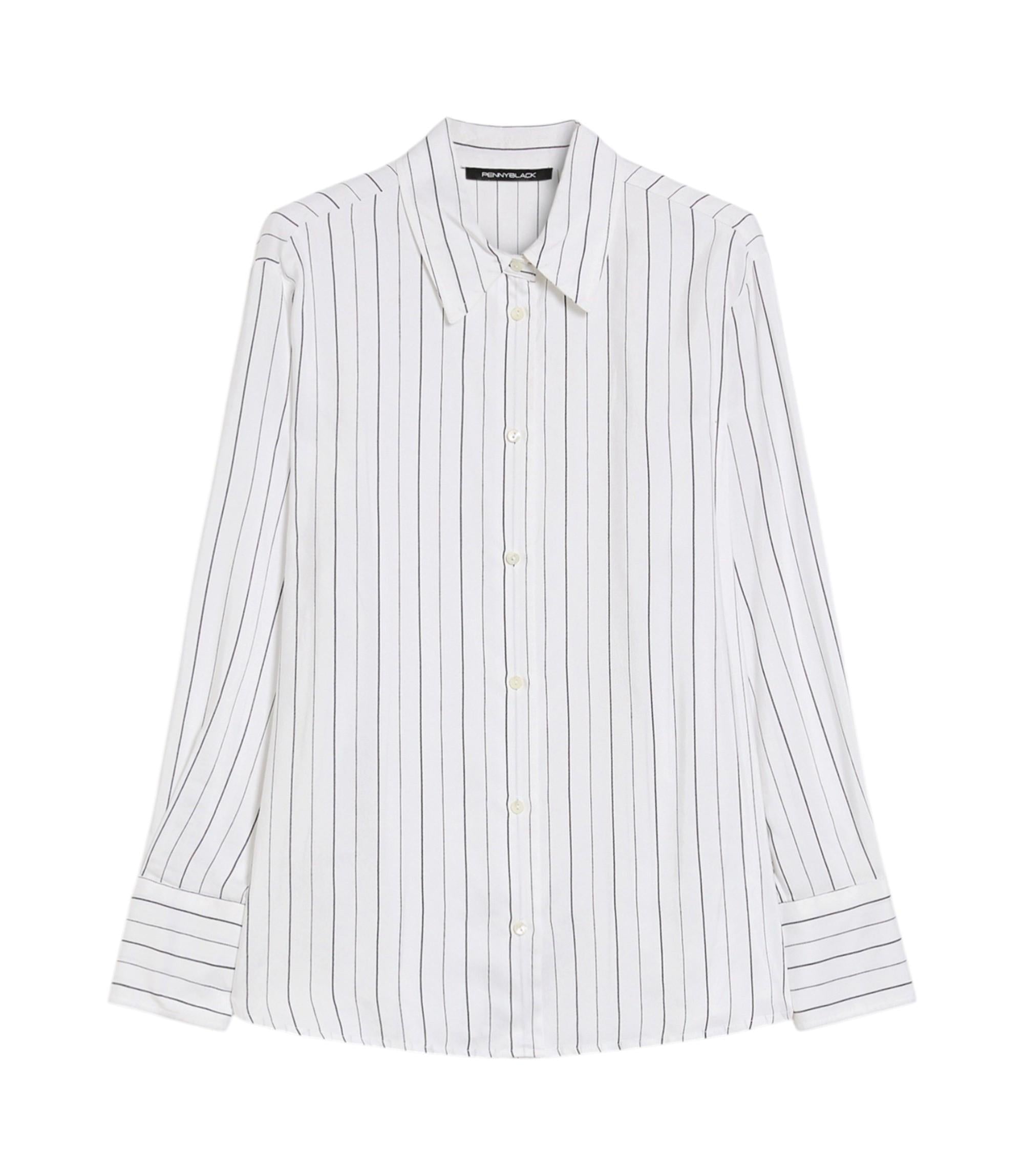 PENNYBLACK Camicia Pennyblack donna 2611111263200 001 Oscuri a righe Bianco<BR/> 2611111263200 001