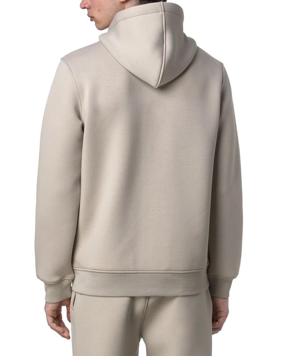 K-WAY Felpa K-WAY uomo RAINER SPACER K2141DW Beige materiali tecnici scuba interlock spessorato struttura spacer logo in silicone <BR/> K2141DW XP2