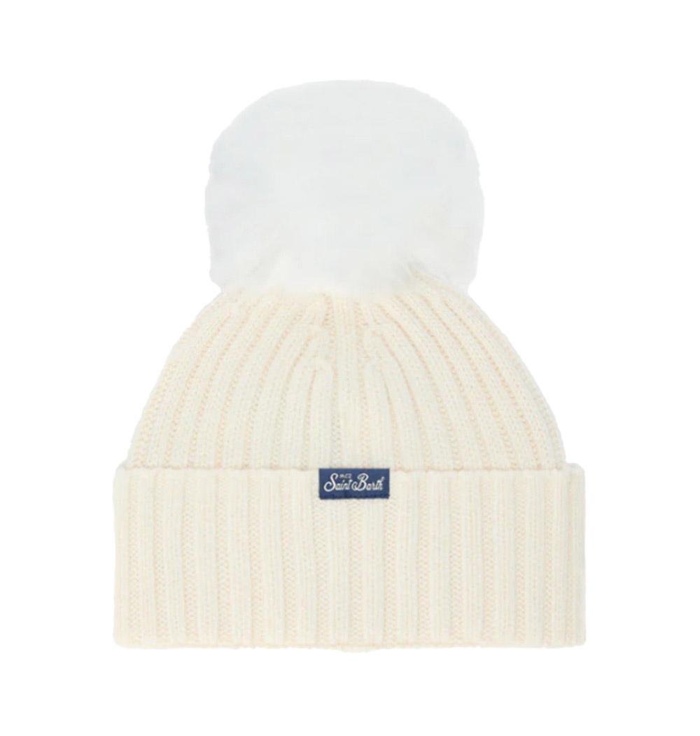 MC2 SAINT BARTH Cappello Mc2 Saint Barth bambina WENG00702077I10 Panna Favolosa Pompon WENG00702077I 10