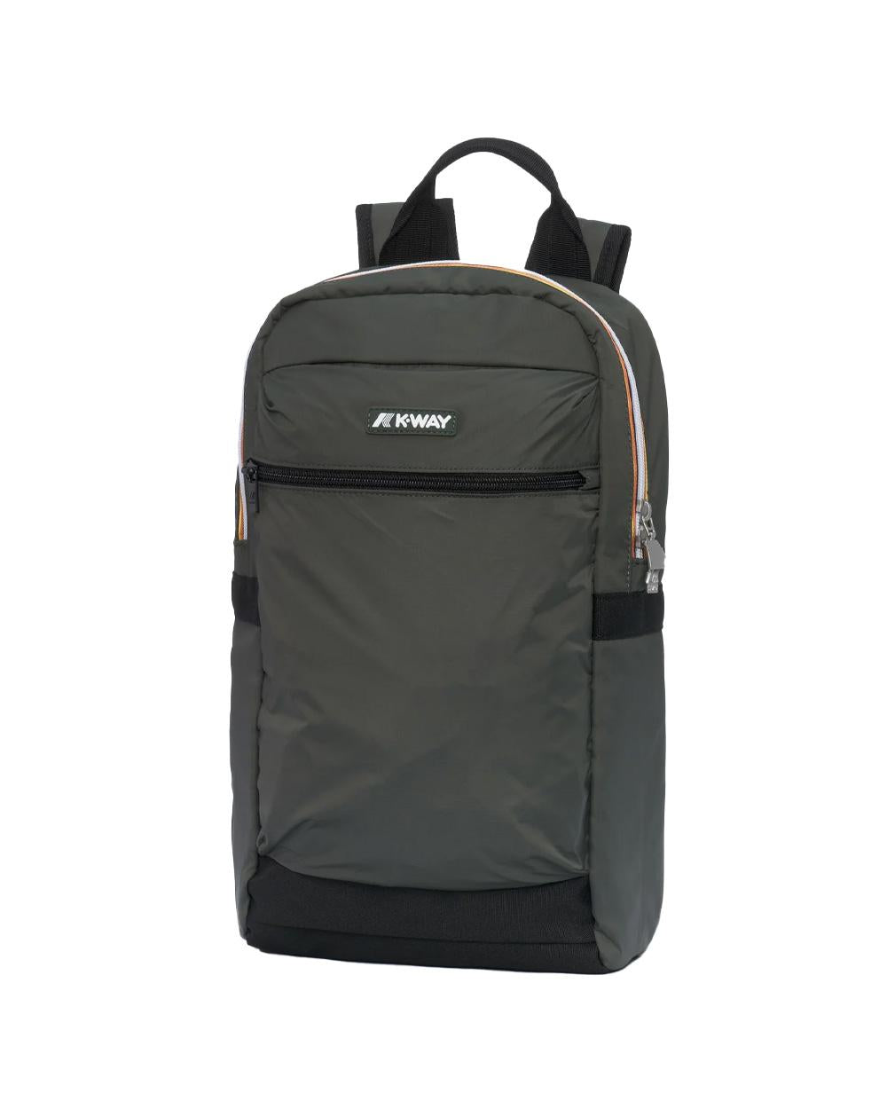 K-WAY Zaino K-WAY unisex K8148CW MID LAON Verde idroreppellente spallacci tasca logo K8148CW WMR