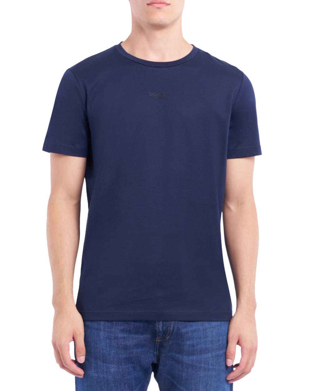DONDUP T-shirt DONDUP uomo US198JF271UDU6 Blu girocollo regular stampa logo<BR/> US198JF271UDU6 890