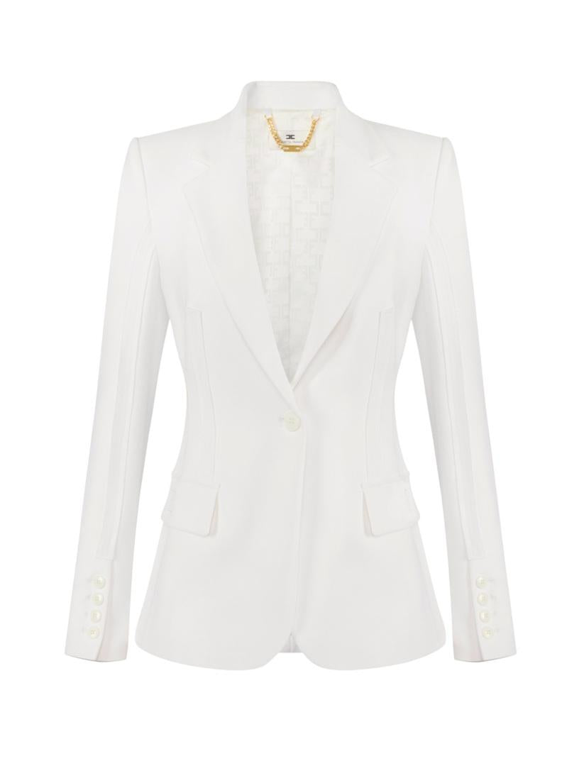 ELISABETTA FRANCHI Giacca Elisabetta Franchi donna GI21661E2360 Avorio<BR/> GI21661E2 360