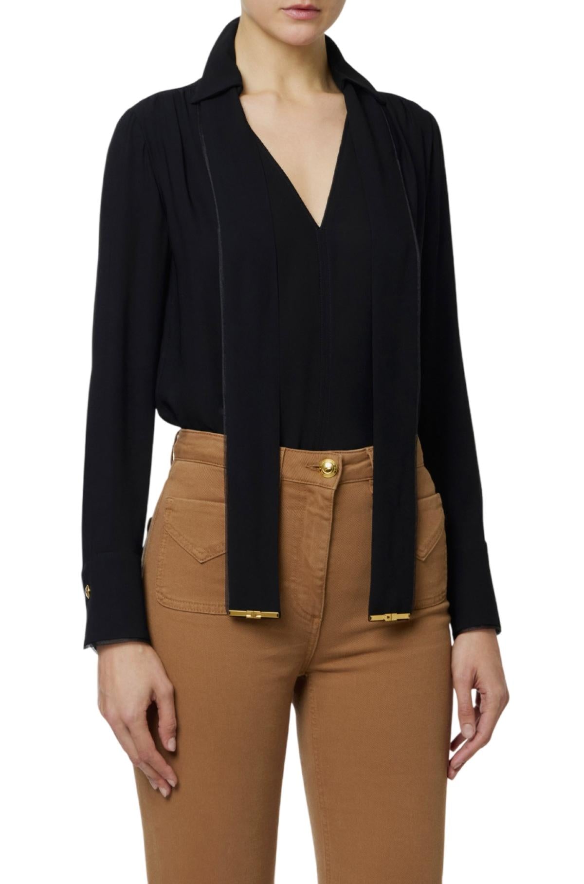 ELISABETTA FRANCHI Camicia Elisabetta Franchi donna CA14661E2110 Nero<BR/> CA14661E2 110