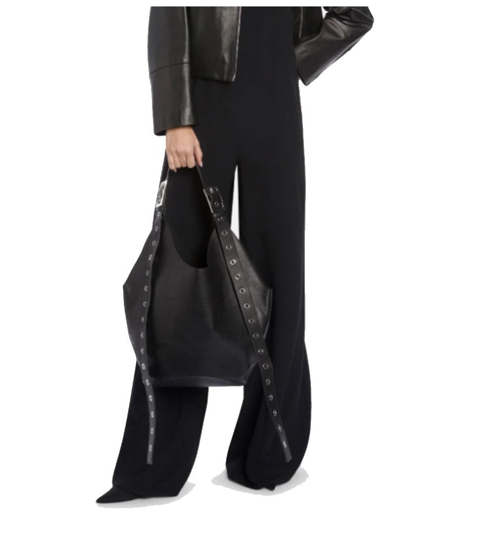 DONDUP Borsa Dondup donna WB306PL0658D nera big hobo in pelle<BR/> WB306PL0658D 999