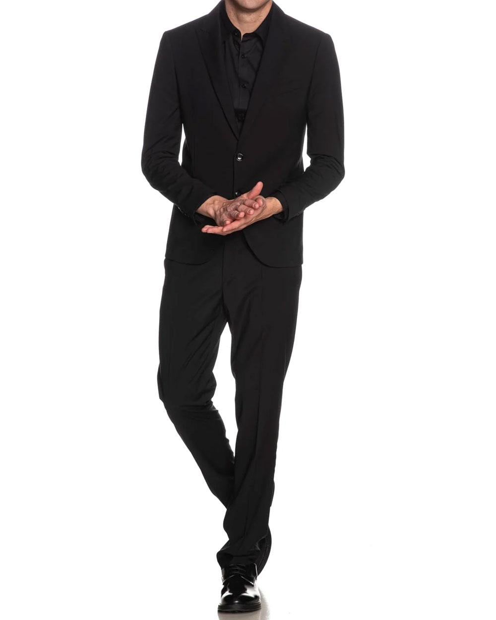 DANIELE ALESSANDRINI Abito Daniele Alessandrini uomo DUAM0010PL0101 nero elegante<BR/><BR/> DUAM0010PL0101 9000
