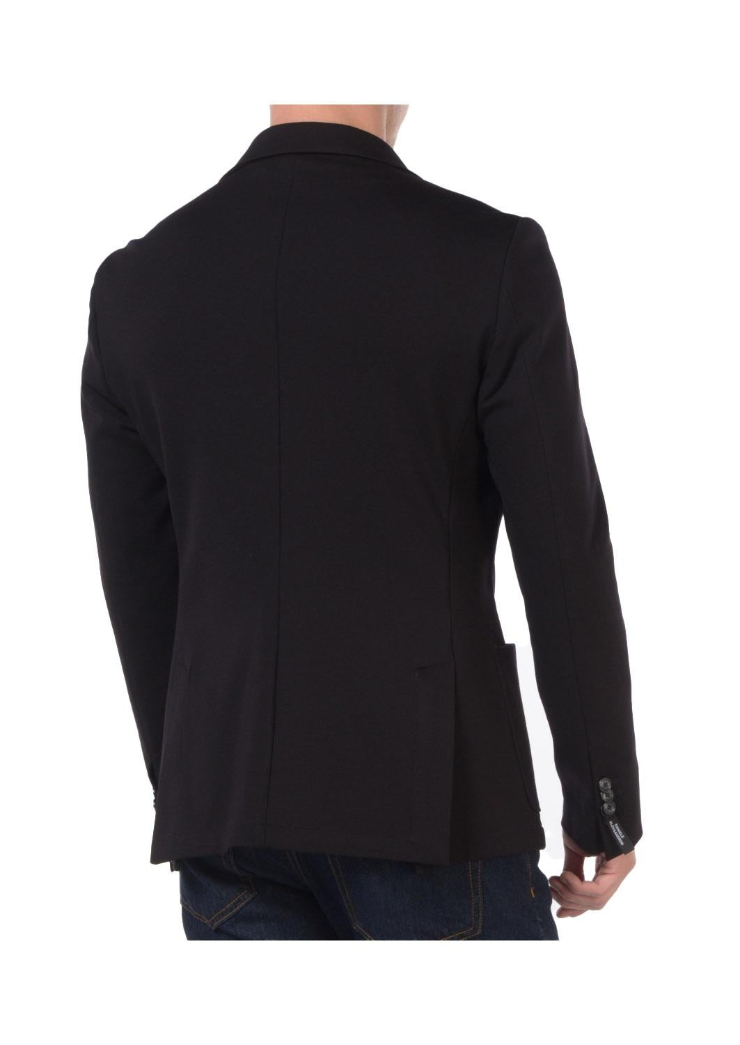 DANIELE ALESSANDRINI Giacca Daniele Alessandrini uomo G012101 Nera jersey punta lancia G012 101