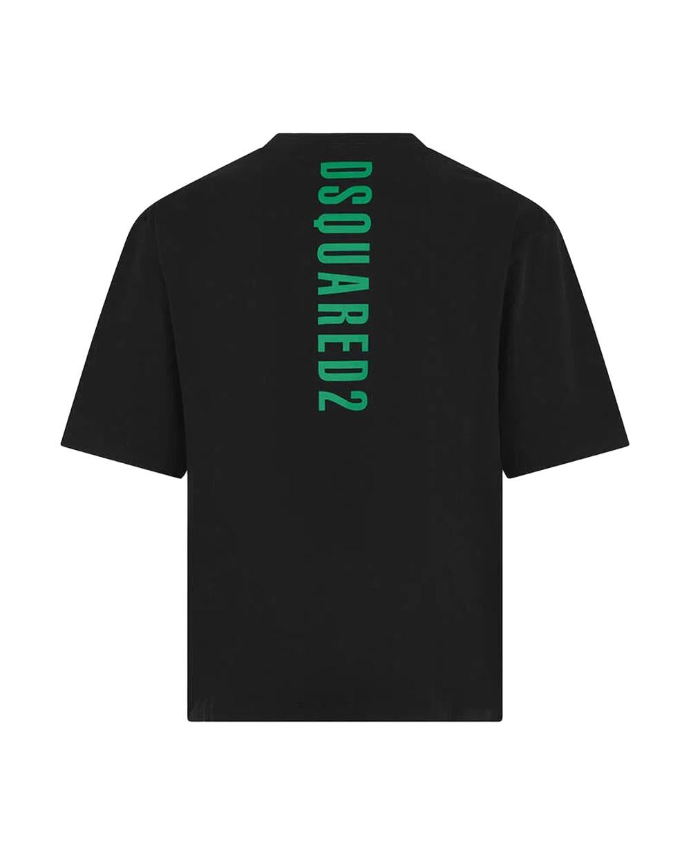 DSQUARED2 T-shirt DSQUARED2 uomo Technicolor Loose Fit S74GD1559D20106 Nera loose girocollo stampa logo cotone S74GD1559D20106 900