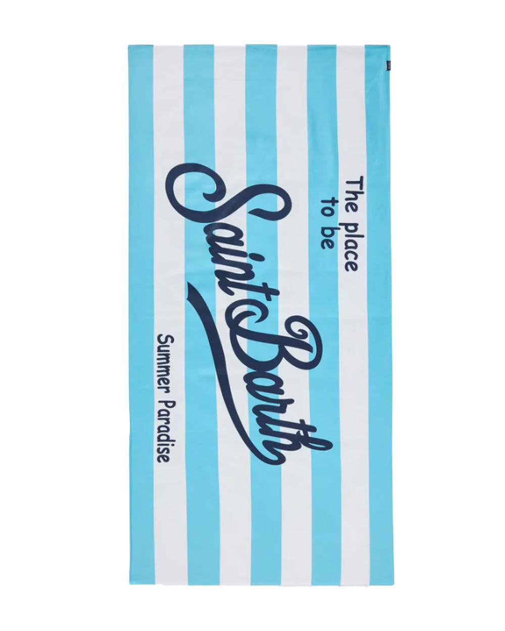 MC2 SAINT BARTH Telo mare MC2 SAINT BARTH unisex Stripes Pop AID000102689L Azzurro righe all over logo stampato<BR/> AID000102689L 31