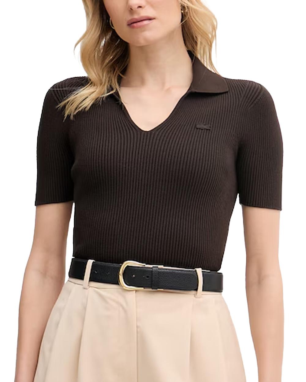 LACOSTE Maglia LACOSTE donna AF9874 Marrone AF9874 3LA