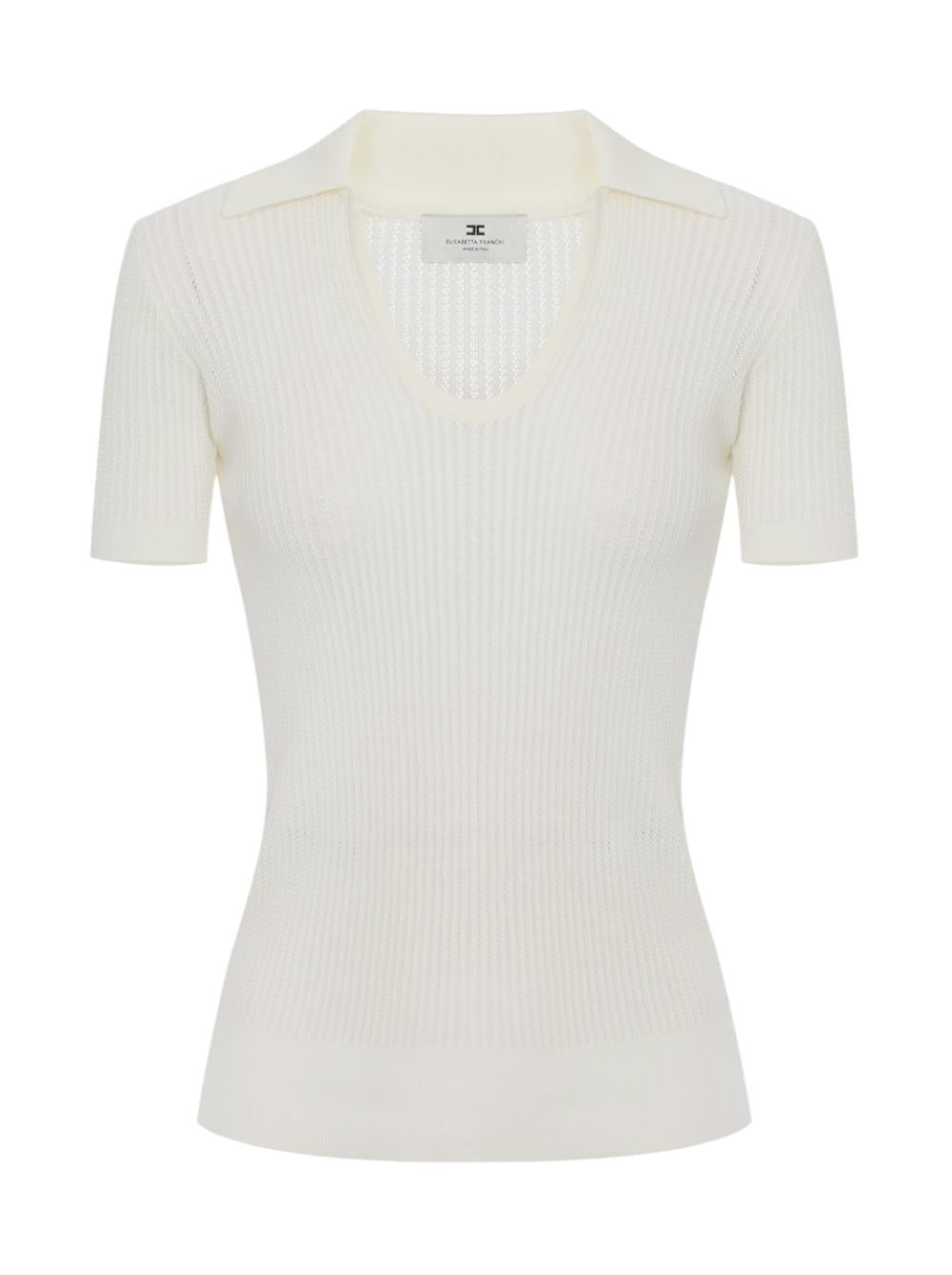 ELISABETTA FRANCHI Maglia Elisabetta Franchi donna MK74Q61E2360 Avorio<BR/><BR/> MK74Q61E2 360