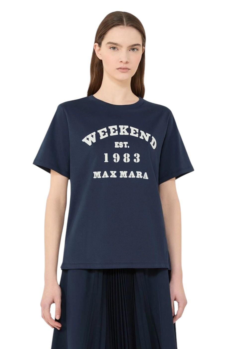 WEEKEND T-shirt Weekend donna 2615971051600 007 Tenue con motivo grafico Blu 2615971051600 007
