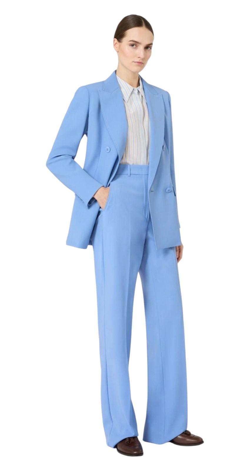 STUDIO Blazer Studio donna 2616041061600 011 Grembo sfiancato in crêpe di lana Azzurro<BR/> 2616041061600 011