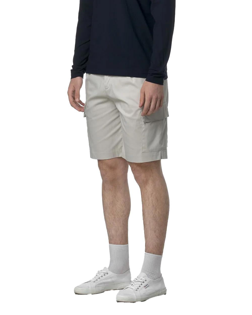 K-WAY Bermuda K-WAY uomo K6133NW SERJE TWILL TECH Beige cargo cotone tasche K6133NW 634