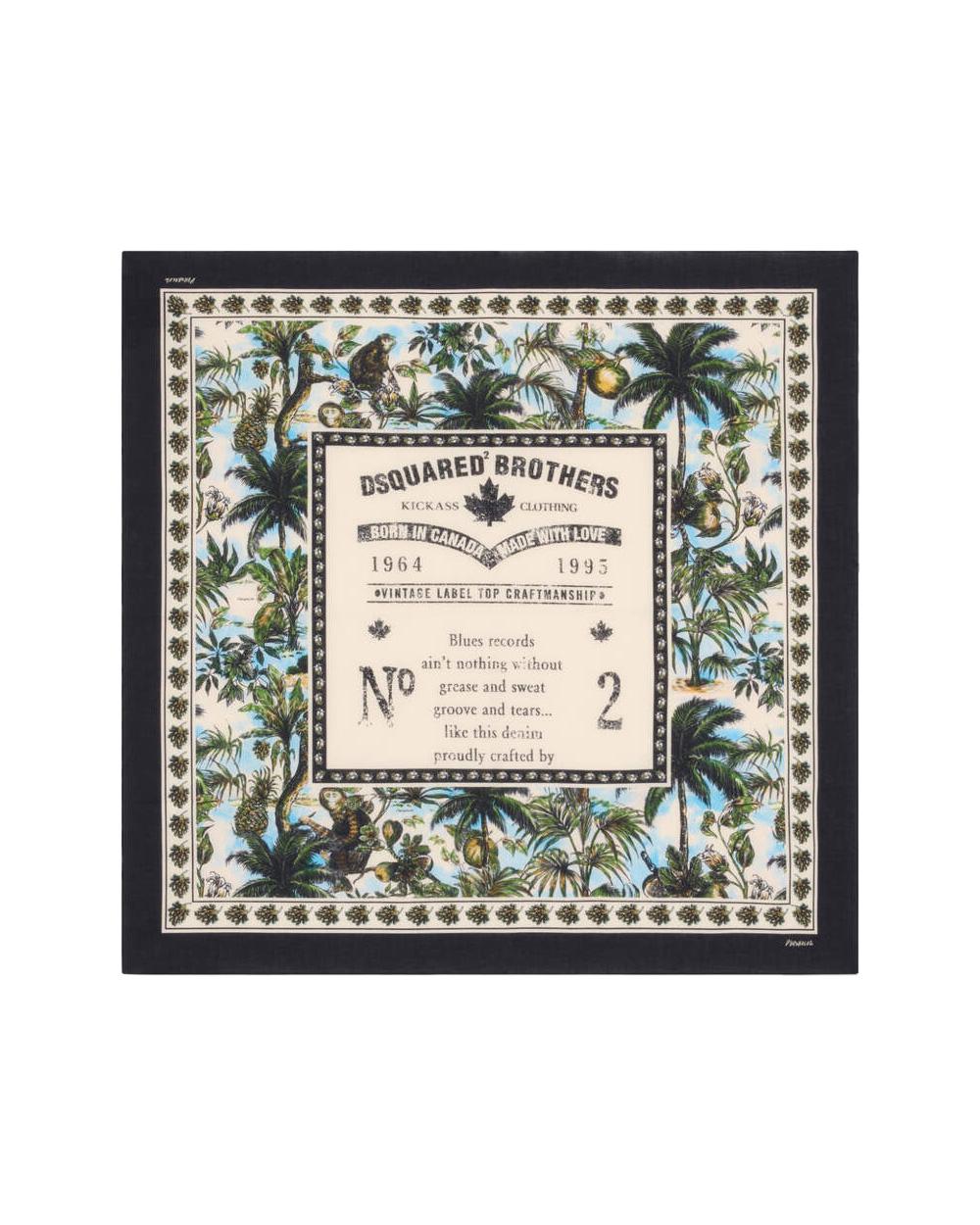 DSQUARED2 Foulard DSQUARED2 uomo FUM001708C08760 Multicolore cotone stampa grafica FUM001708C08760 M037
