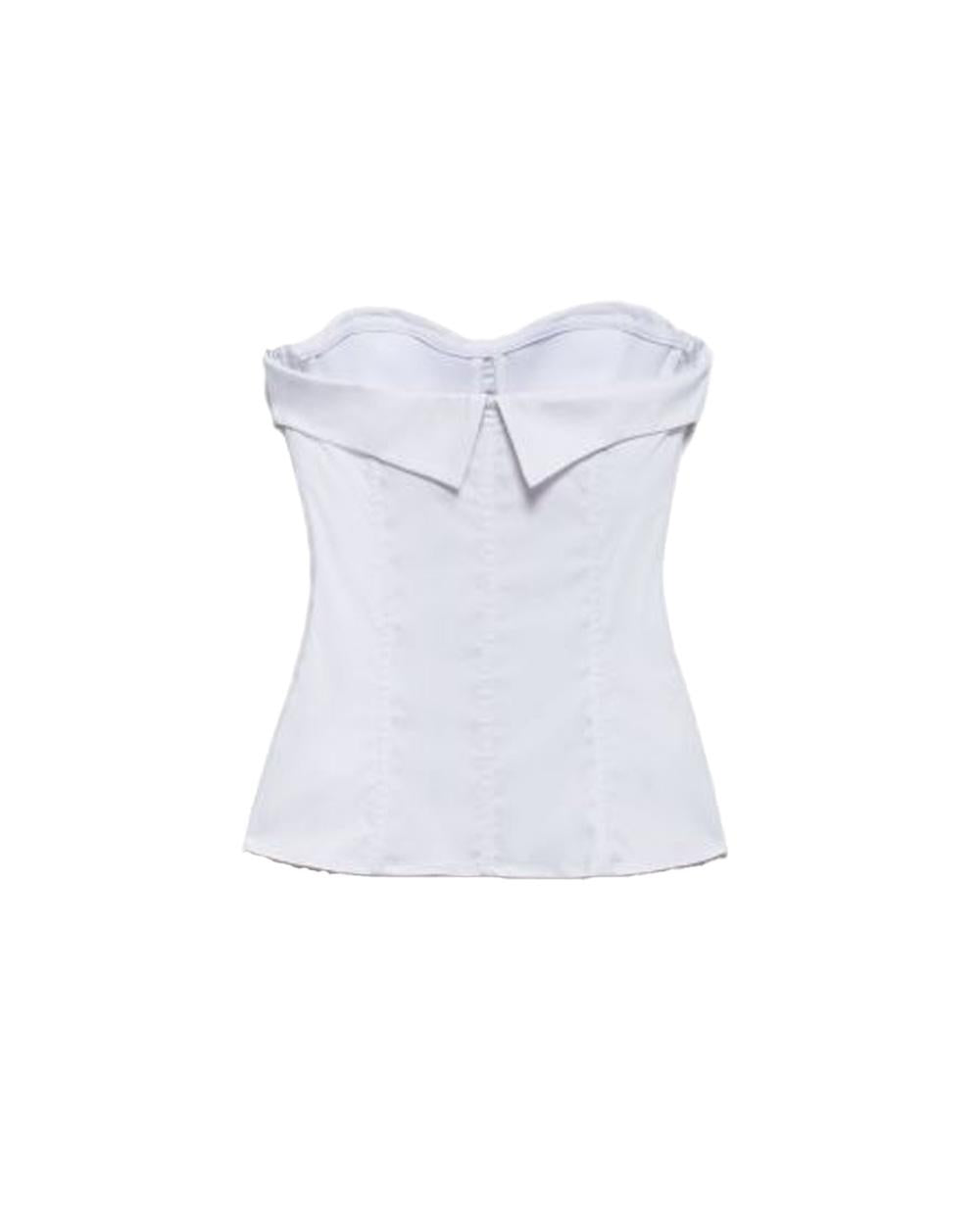 ANIYE BY Top ANIYE BY SANDY donna 185098 Bianco scollo a cuore ganci cravattino<BR/> <BR/> 185098 02485