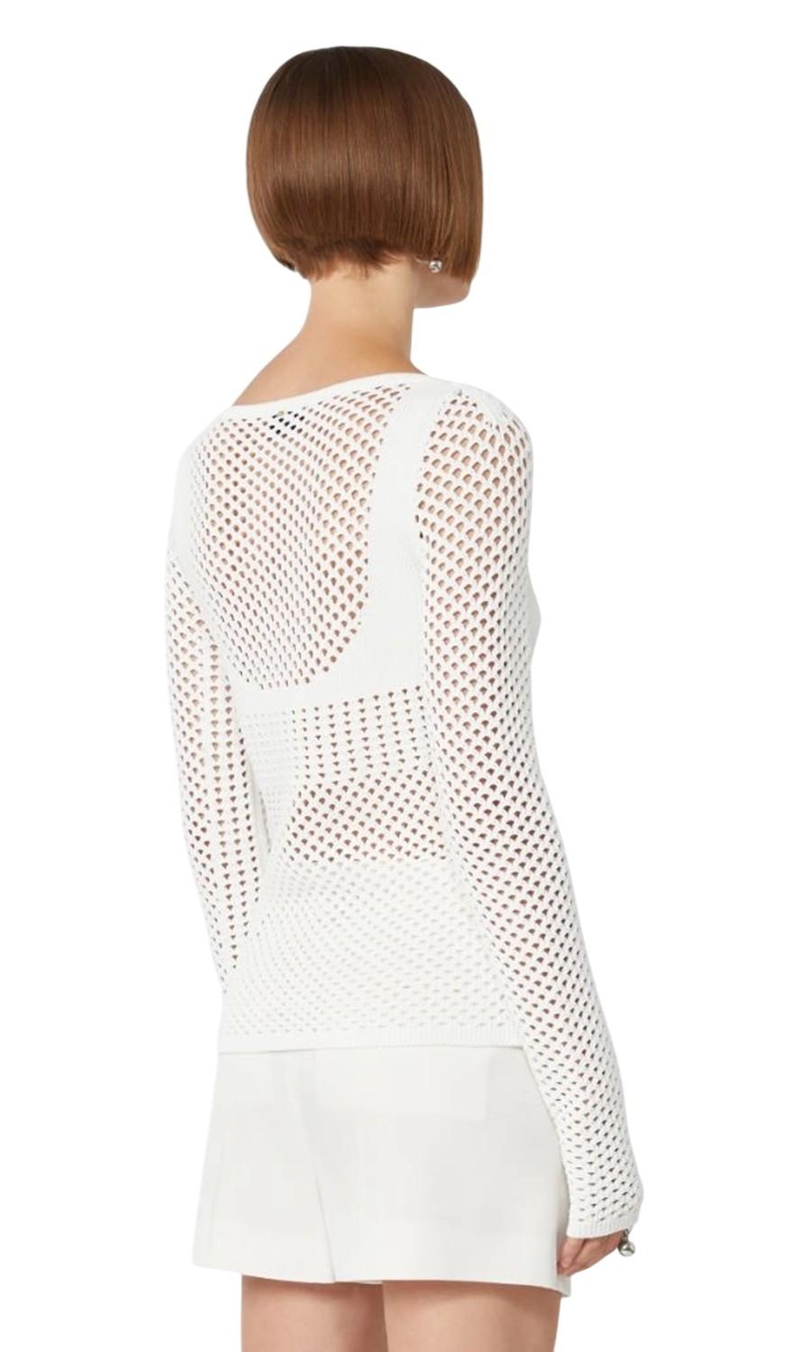 SPORTMAX Maglia Sportmax donna 2612361052600 001 Faglia aderente Bianco<BR/> 2612361052600 001