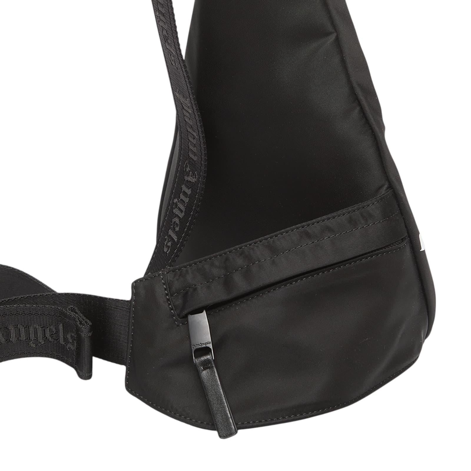 PALM ANGELS Borsa Palm Angels donna PMNQ01DS26FAB0011 003 Curved Logo Shoulder Bag Nero<BR/> PMNQ01DS26FAB001 1003