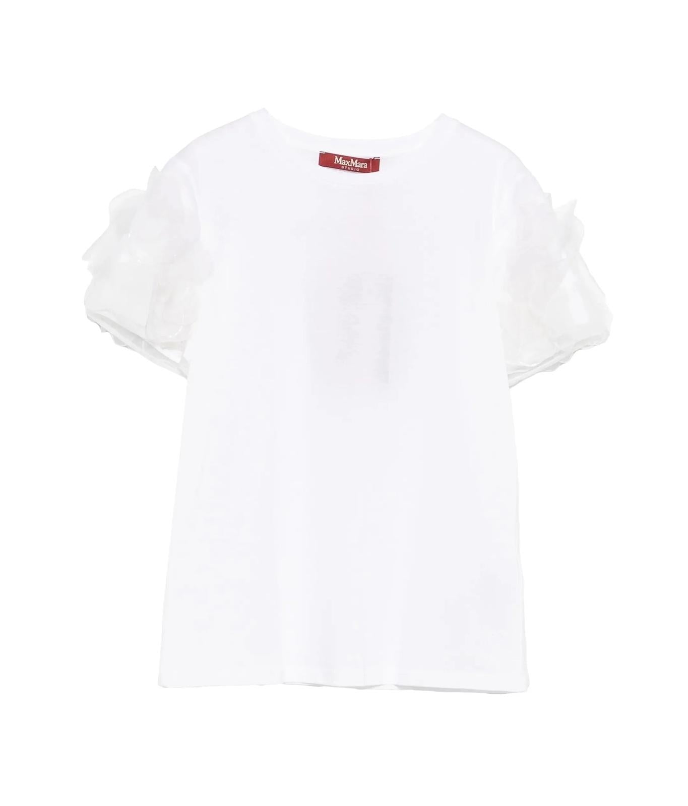 STUDIO T-shirt Studio donna 2616971013600 004 Editti maniche ruffled in organza Bianco<BR/> 2616971013600 004