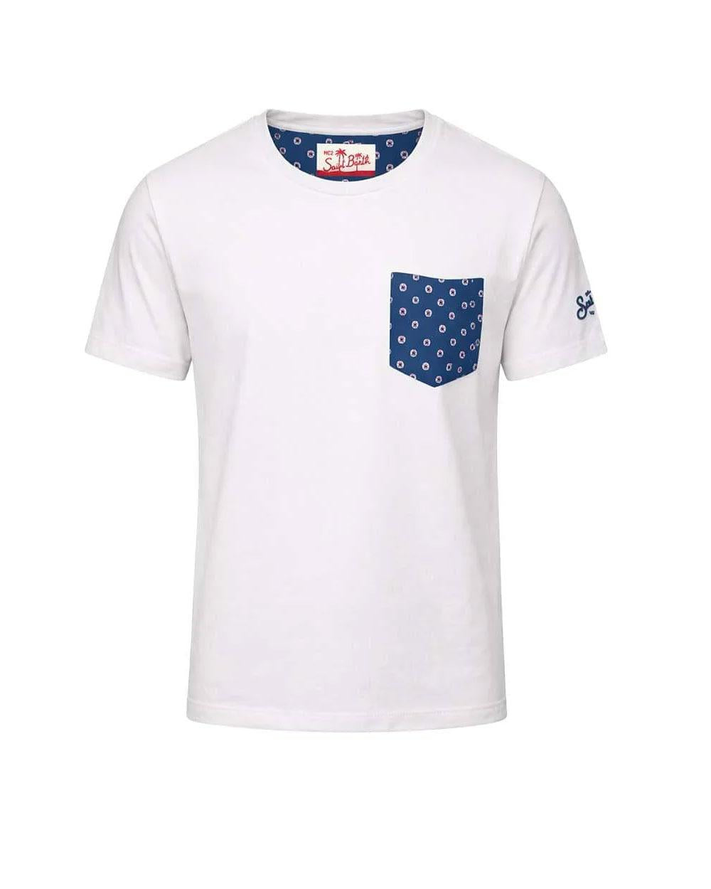 MC2 SAINT BARTH T-shirt Mc2 Saint Barth uomo Blanche Mini life saver bianca BLA00102082L 61