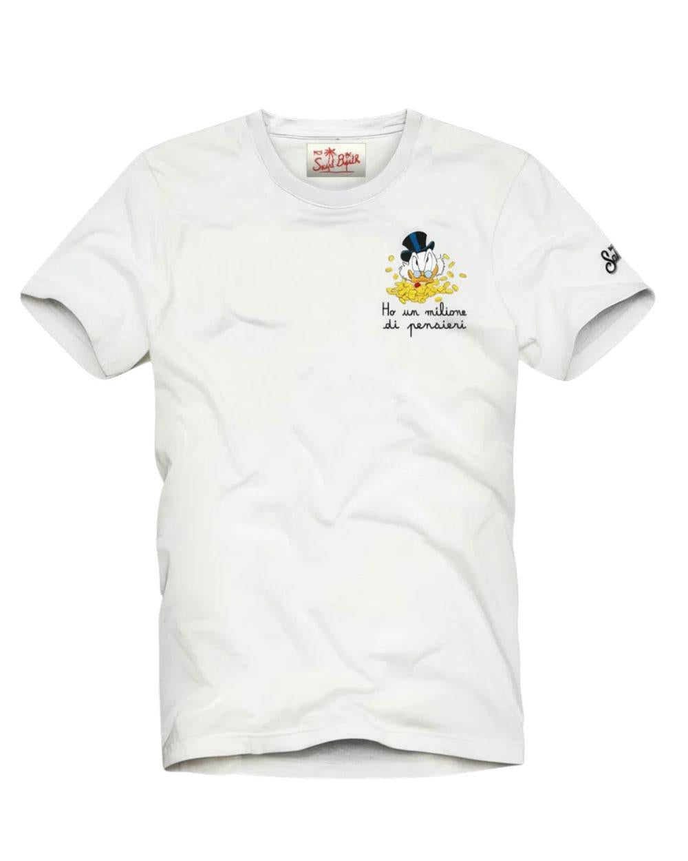 MC2 SAINT BARTH T-shirt Mc2 Saint Barth uomo Portofino Scrooge Pensieri bianca POT000104206L 01N