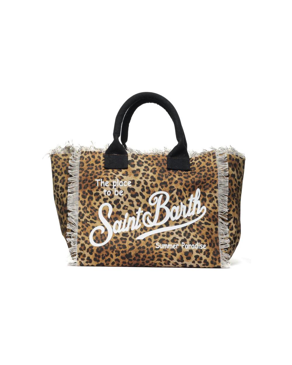 MC2 SAINT BARTH Borsa MC2 SAINT BARTH donna Vanity VANI00100427L Nera leopard design cotone VANI00100427L 00