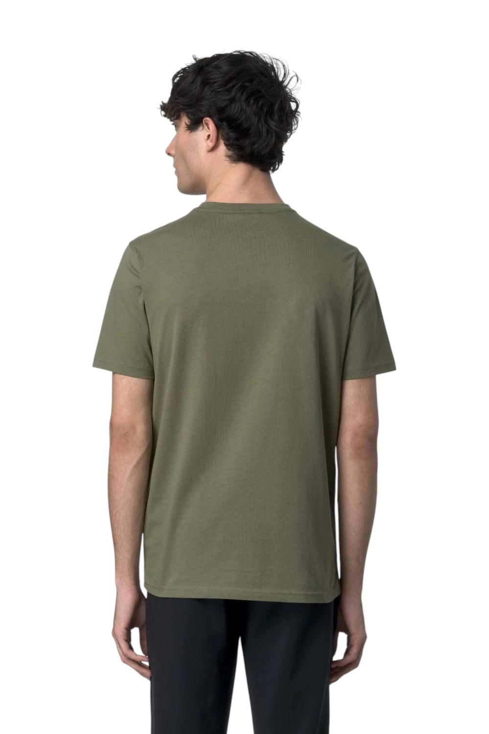 K-WAY T-shirt K-WAY uomo K7125UW V15 Odom Jersey Green Lichen K7125UW B15
